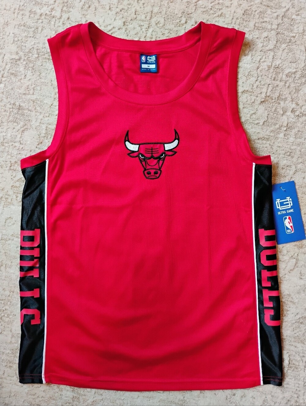 NWT M Ultra Game NBA Chicago Bulls Red Logo Air Walker Basketball Jersey NEW